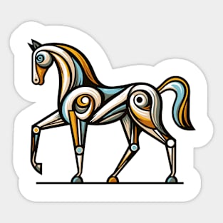 Horse illustration. Illustration of a horse in cubism style Sticker